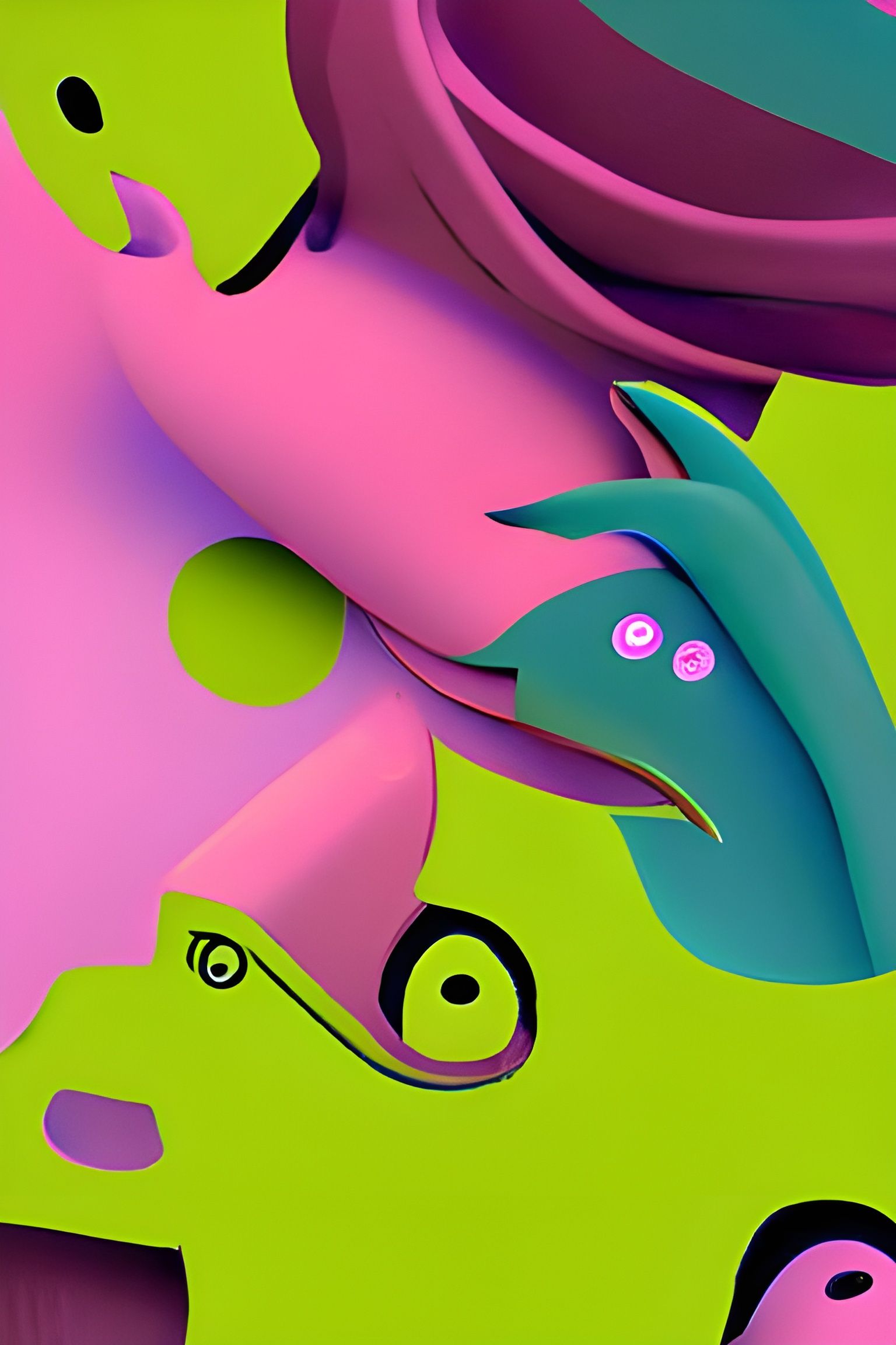 Vibrant Storybook Illustration of Mythical Creatures