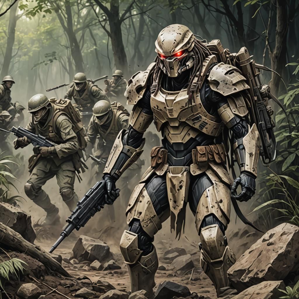 Yautja Predator Hunting Soldiers in World War One