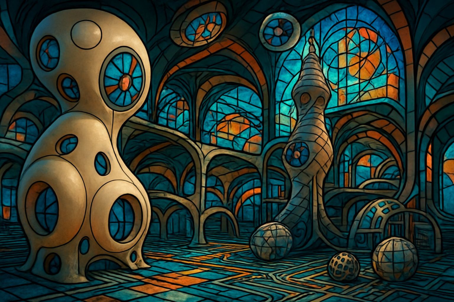 Diatomaceous Modernism Inflatable Ceramic Earthly Whirlingto...