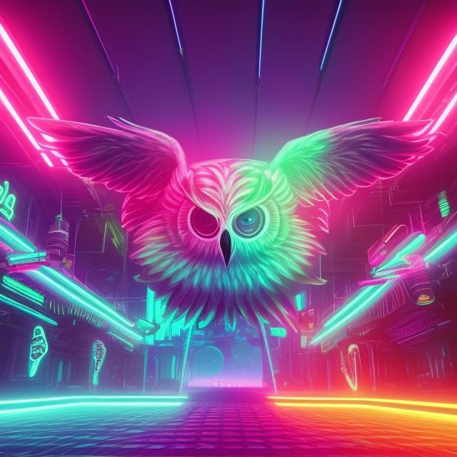 Neon owl #3