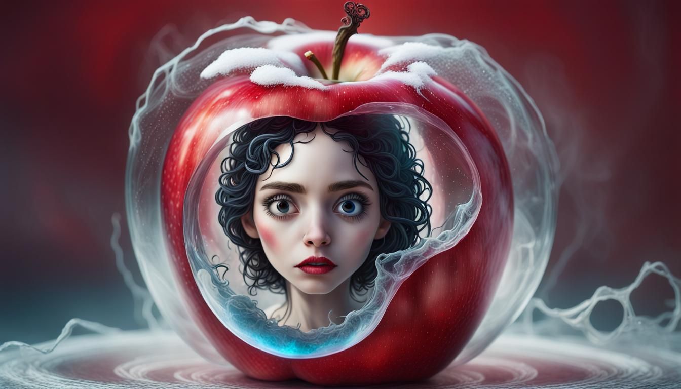 Snow White Trapped in Glass Apple, Burton Style