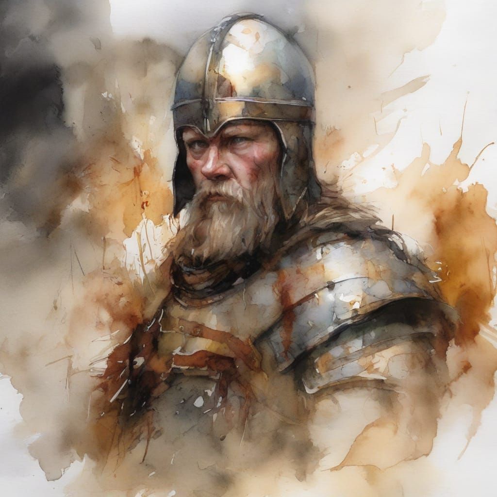 Ivar the Boneless in Watercolour Armour