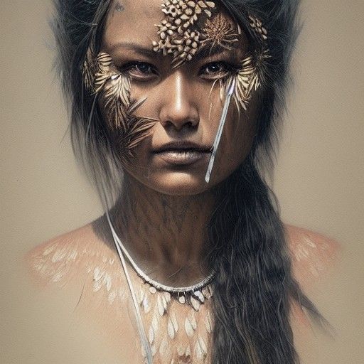 Hyperrealistic Hawaiian Goddess Papahānaumoku
