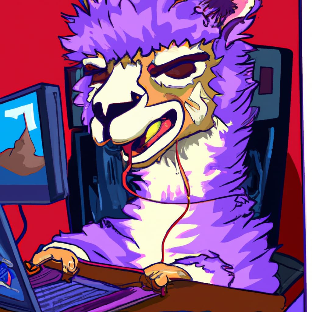 Llama Cartoon Drawing