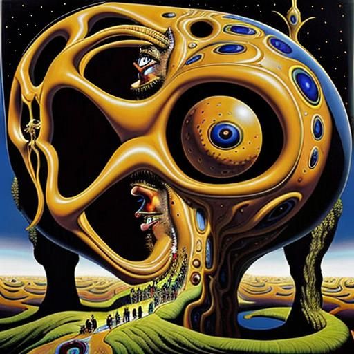 Surreal Pop Art with Optical Illusions