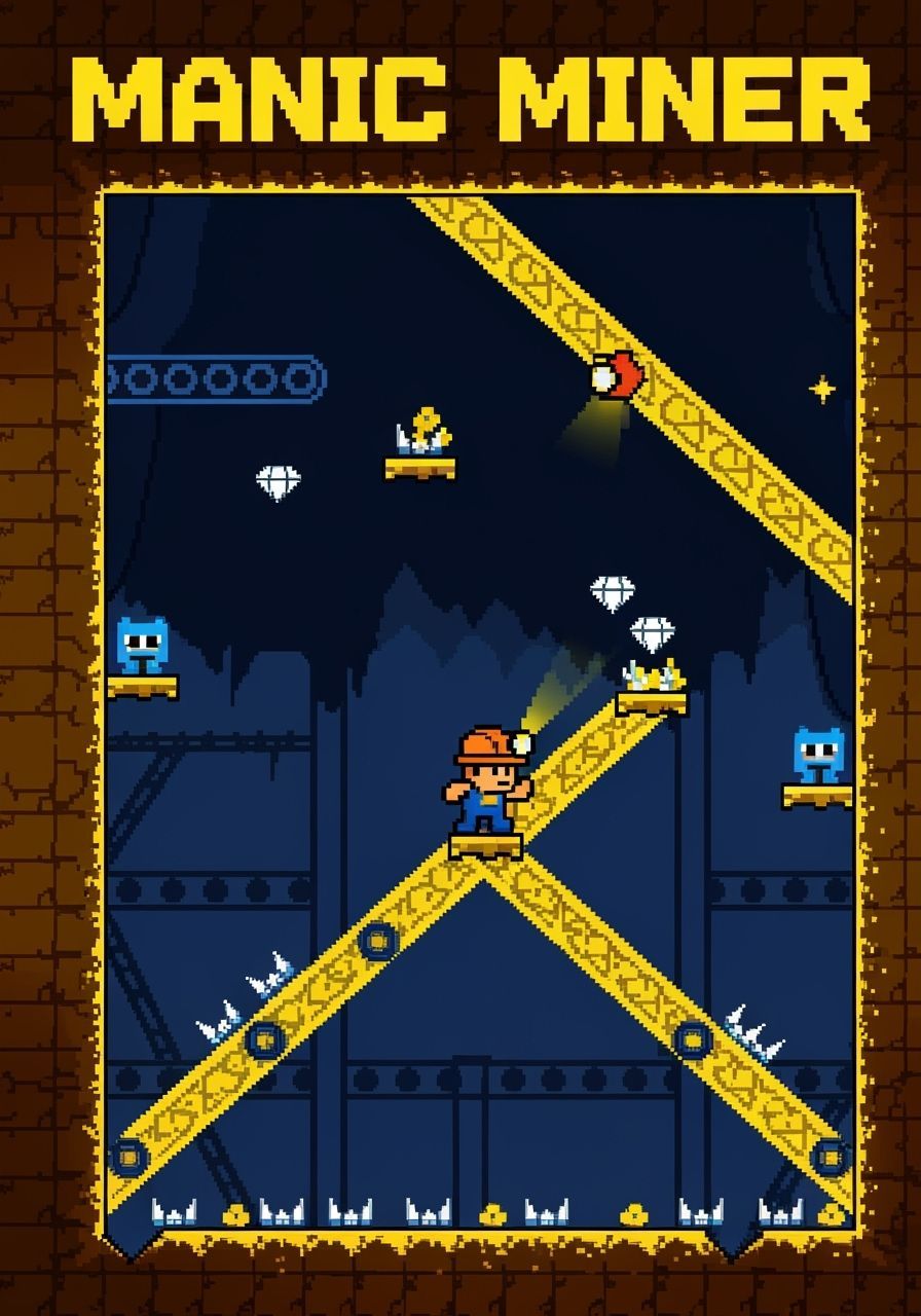 Manic Miner: 8-Bit Pixel Art Adventure
