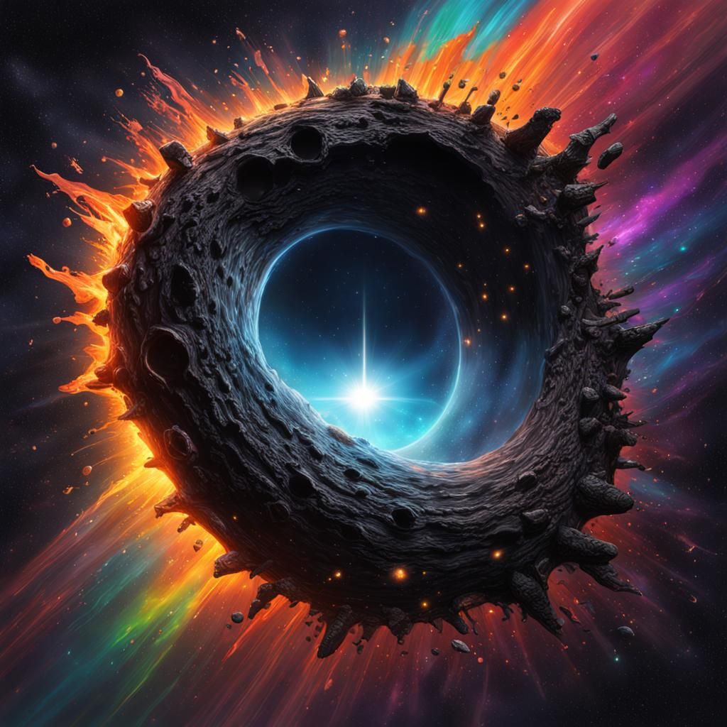 Realistic Black Hole Consuming Star: Splash Art