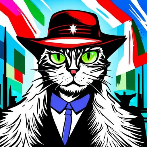 Gritty Alley Cat Character Concept Art