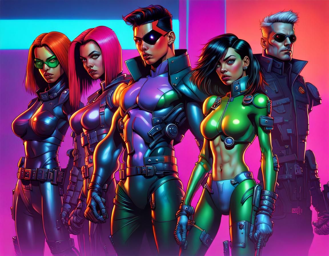 Cyberpunk Teen Titans: Chrome-Plated Heroes