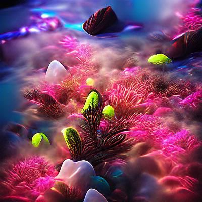 Neon coral reef