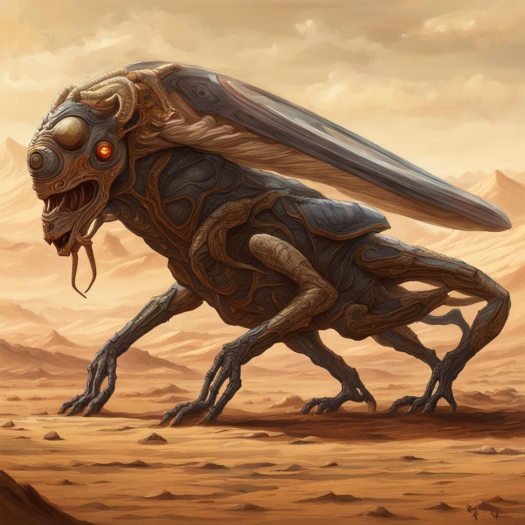 Alien Sphinxes on an Exoplanet: Speculative Evolution