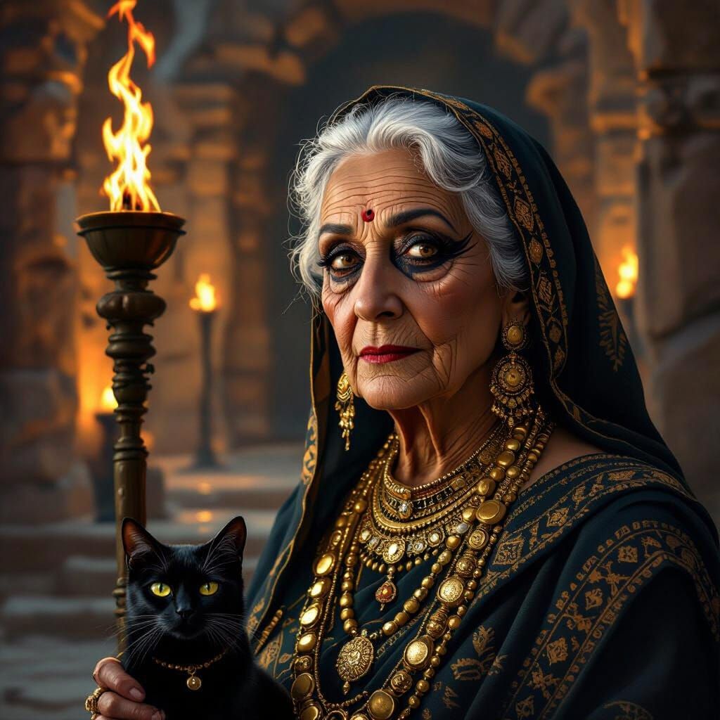 Greek Woman in Fayum Mummy Portrait Style