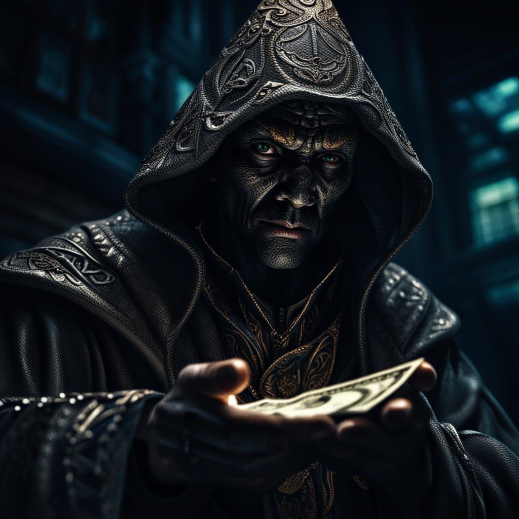 Intricate Shadow Wizards in Detailed Matte Painting