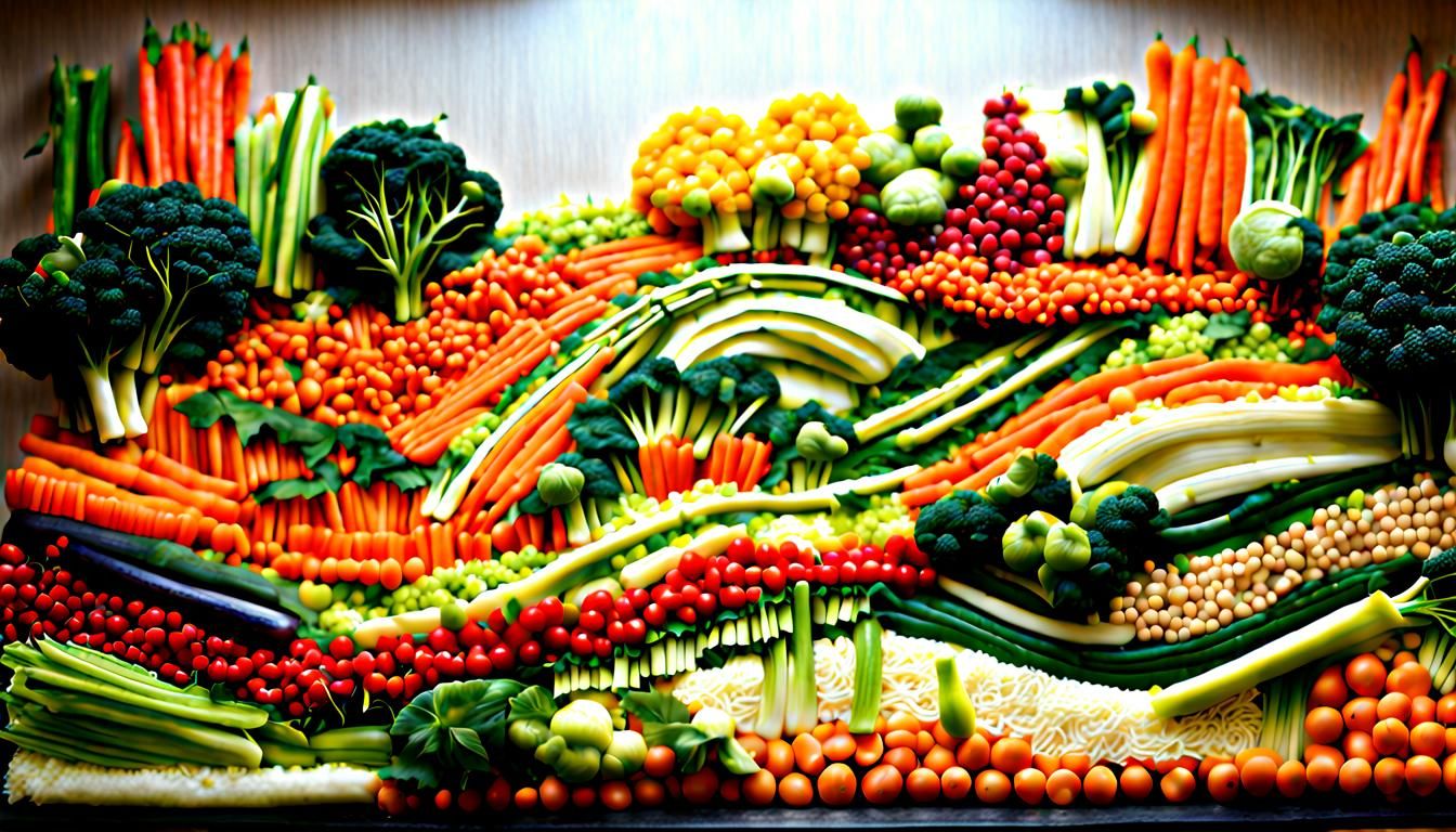 Edible Vegetable Landscape: Food Art Creation