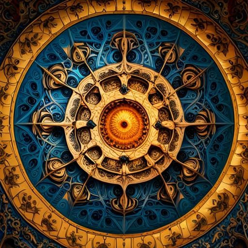 Zodiac in Surreal Style with Volumetric Lighting