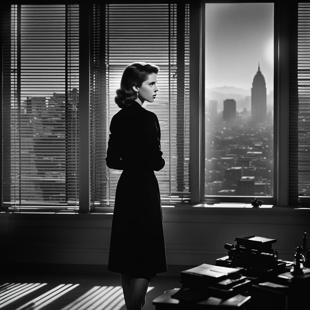 Anna Kendrick in 1940s Film Noir Style