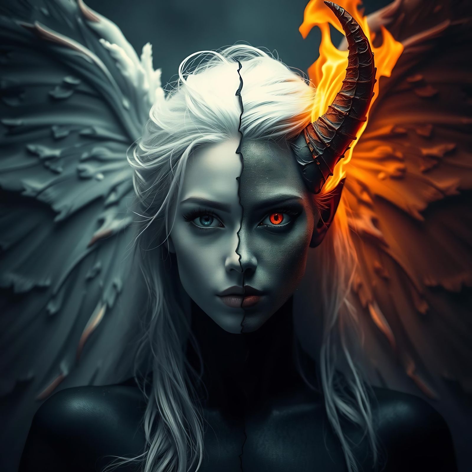 When the devil became one with the angel humanity was born