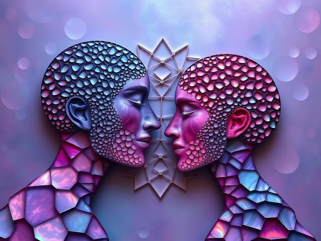 Abstract Figures in Mesmerizing Monochromatic Art