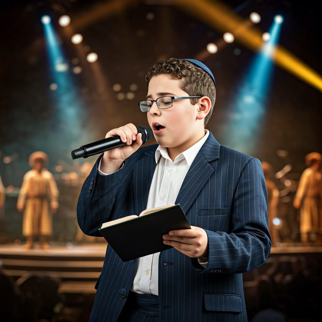 Young Hasidic Singer Performs with Emotional Depth and Music...