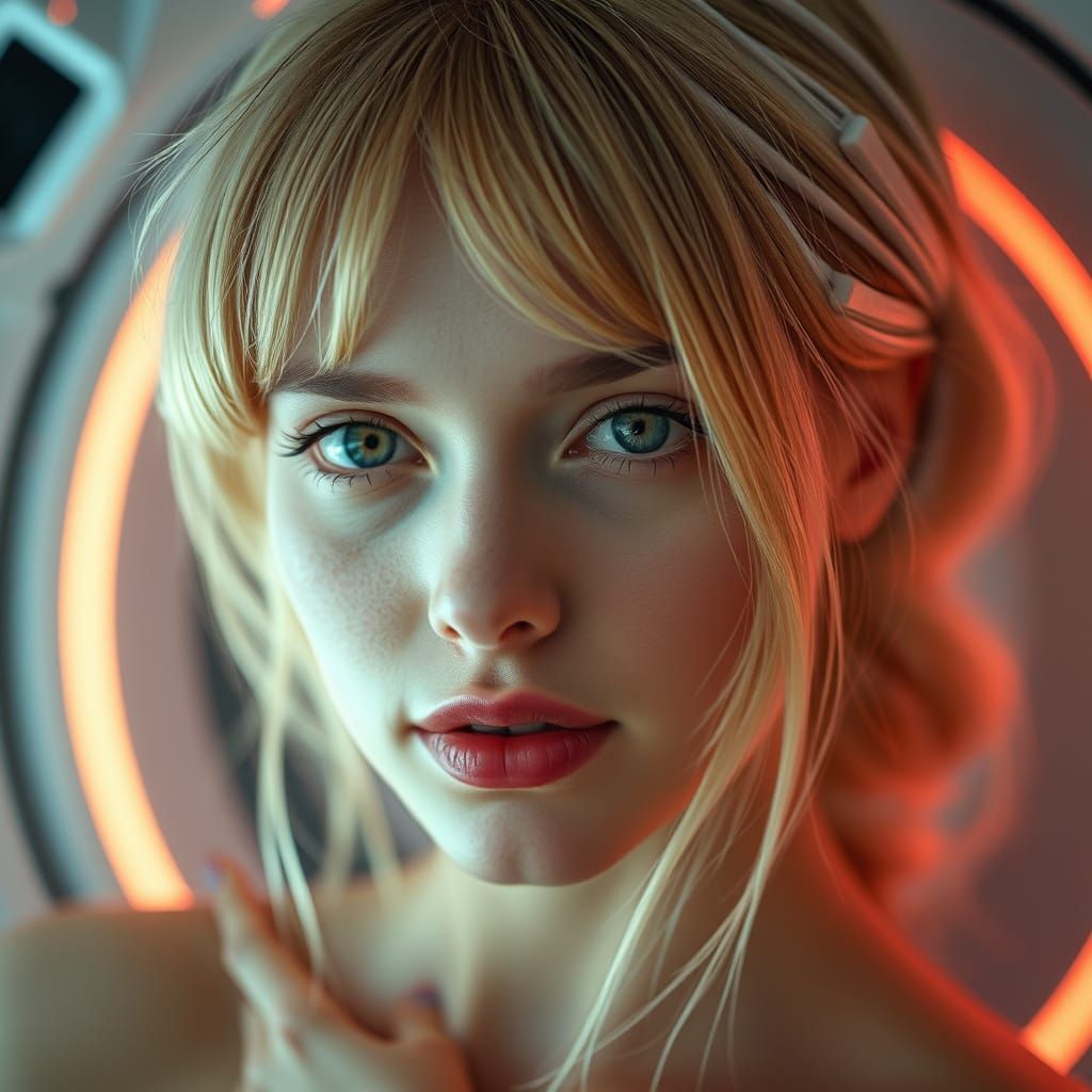 Sensual Futuristic Beauty in Soft Focus