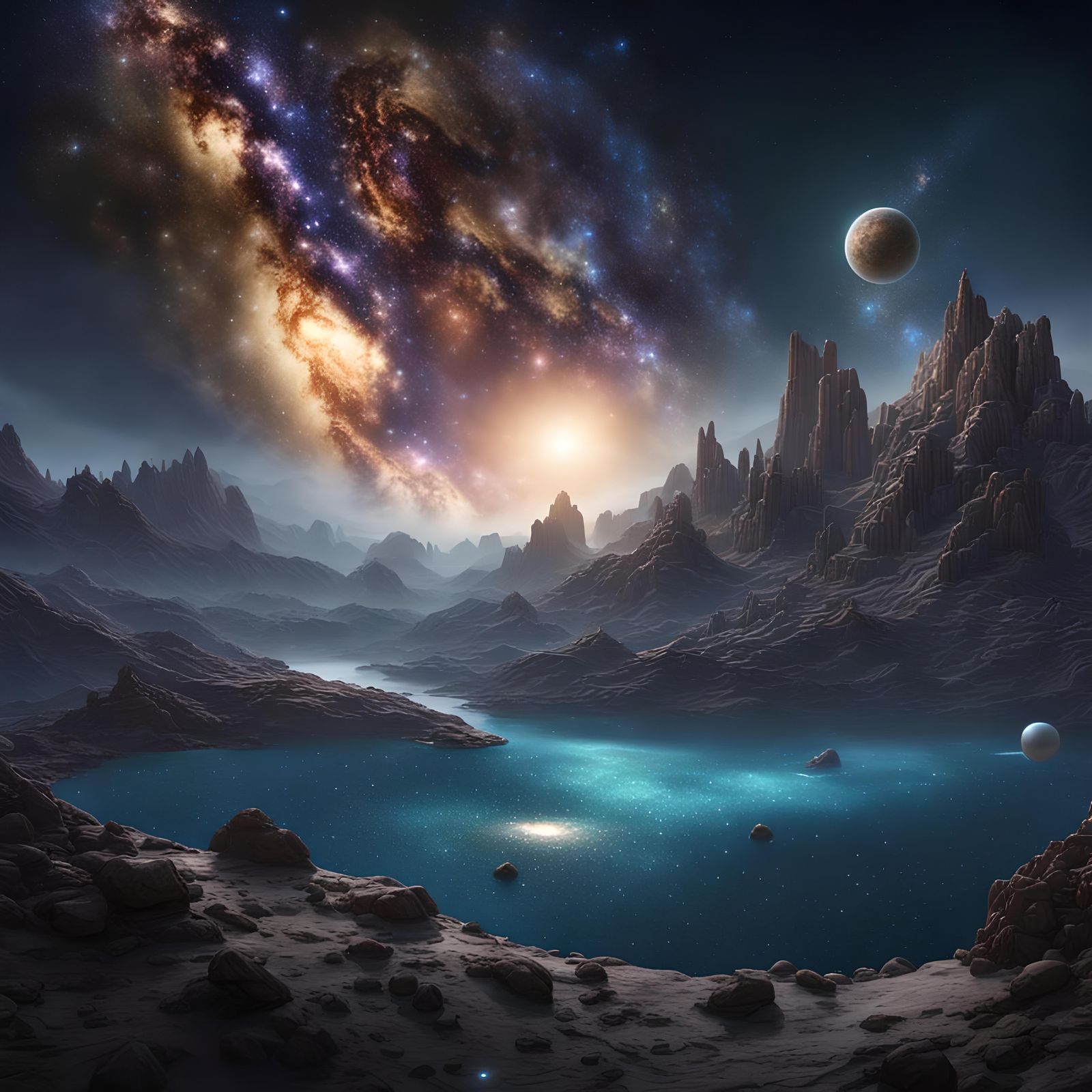 Emotional Pearl Milky Way: Detailed Matte Painting