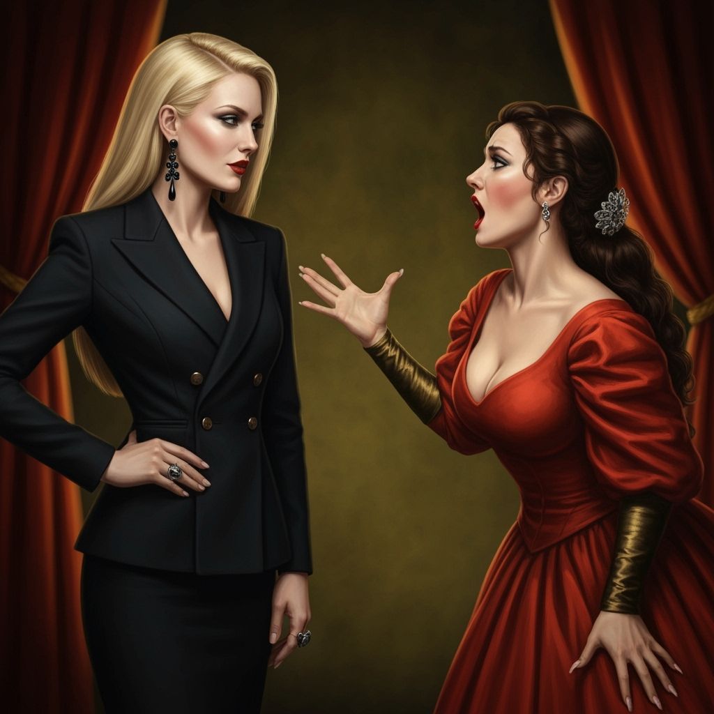 Narcissist vs. Histrionic Woman Neo-Baroque Portrait