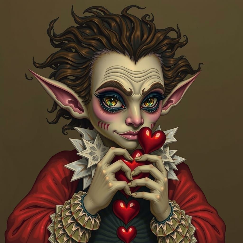 Whimsical Cosmic Stars in Folk Art Style