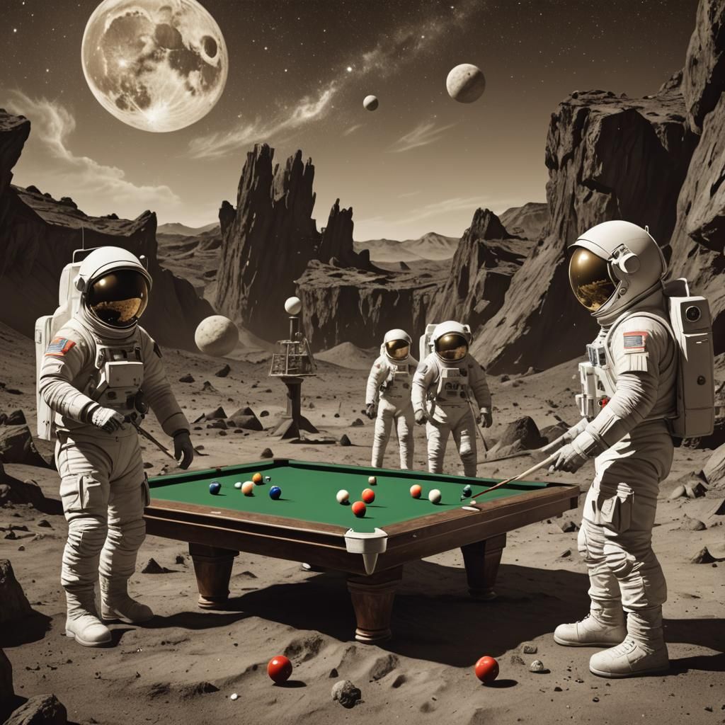 MOON LANDING SNOOKER GAME