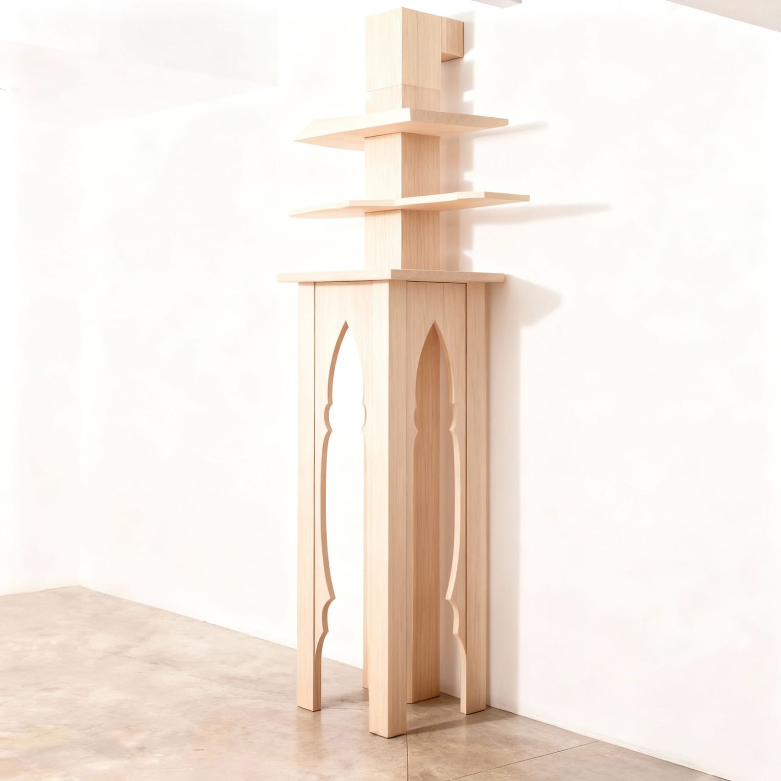 Scandinavian Style Plant Stand with Arabian Wood Accents