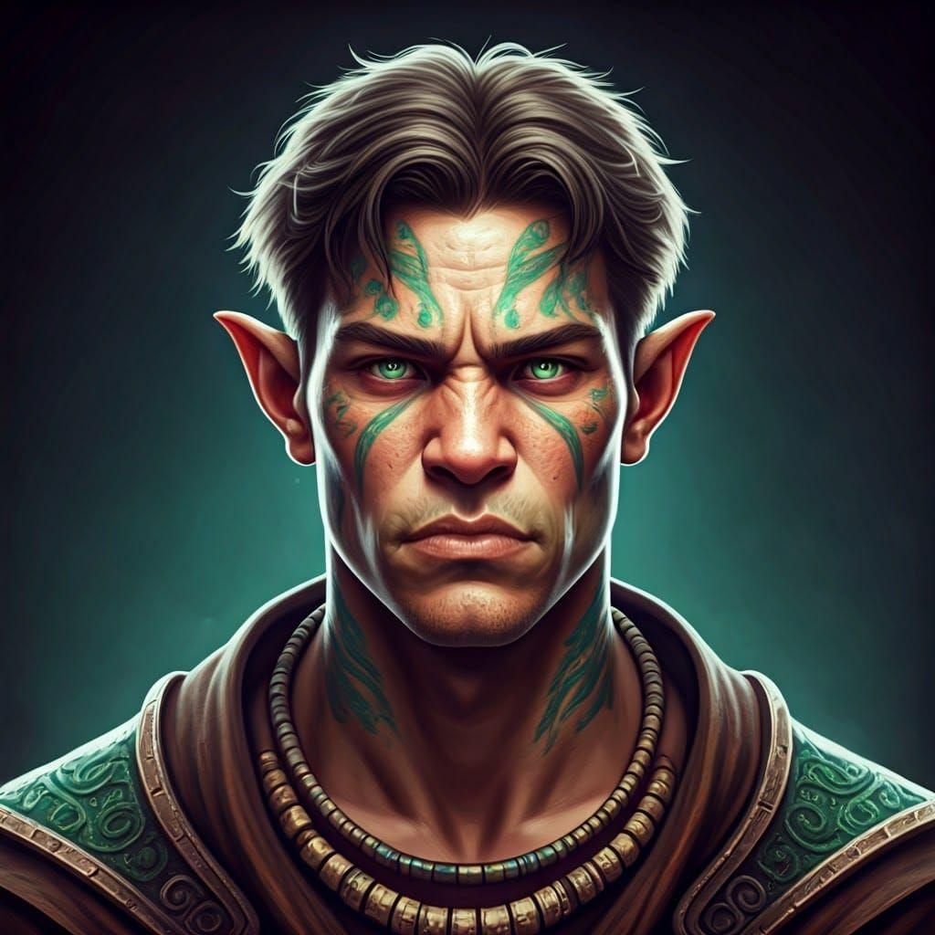 Mystical Orc Warrior Emerges from the Mist