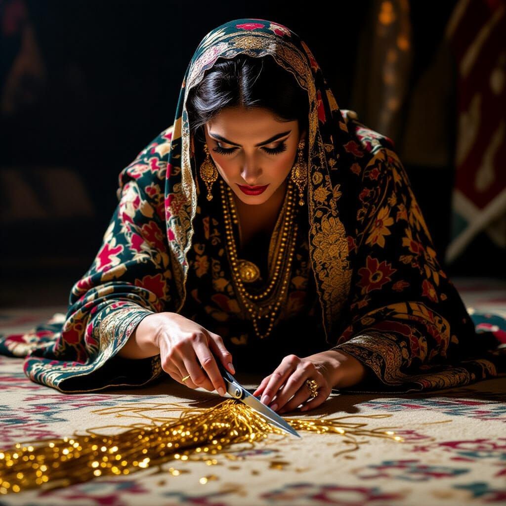 Parisa Cuts the Carpet in Dramatic Lighting