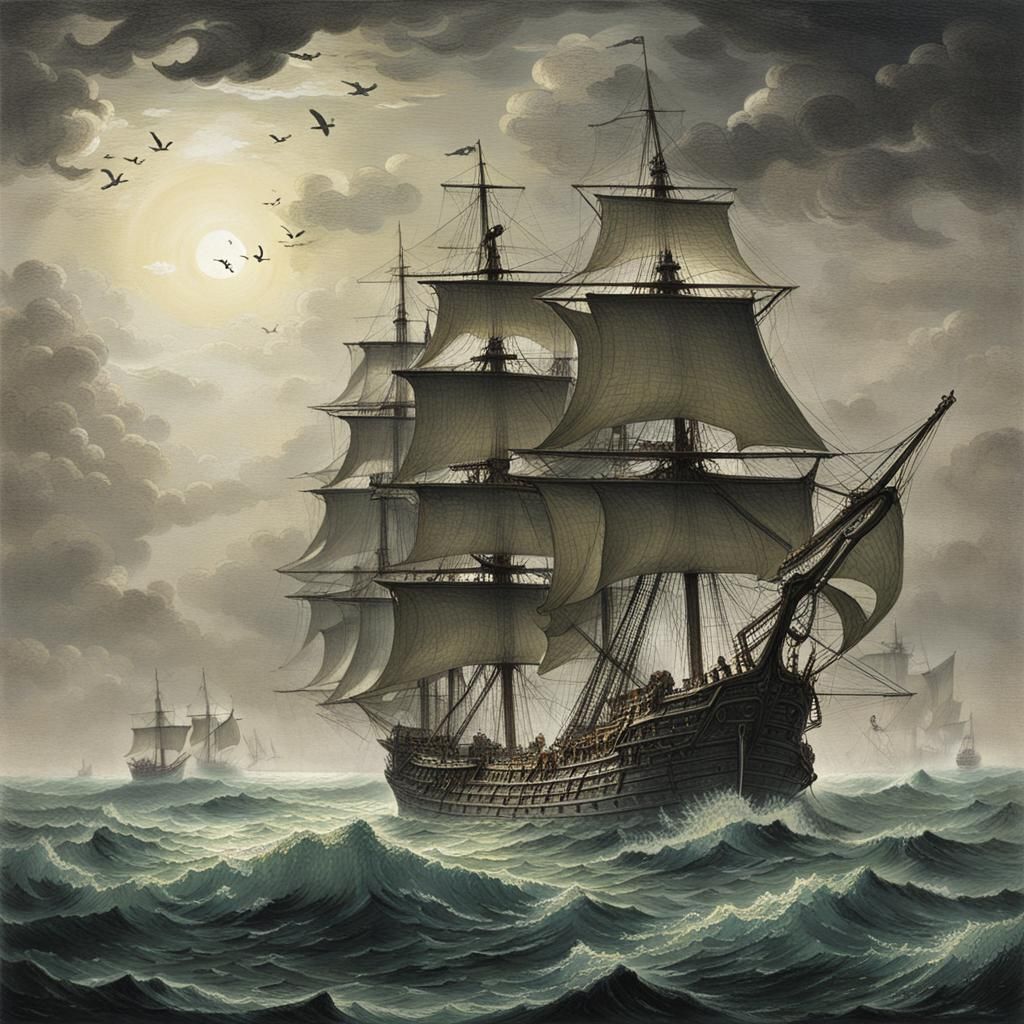 The Flying Dutchman: Ghost Ship on the Ocean