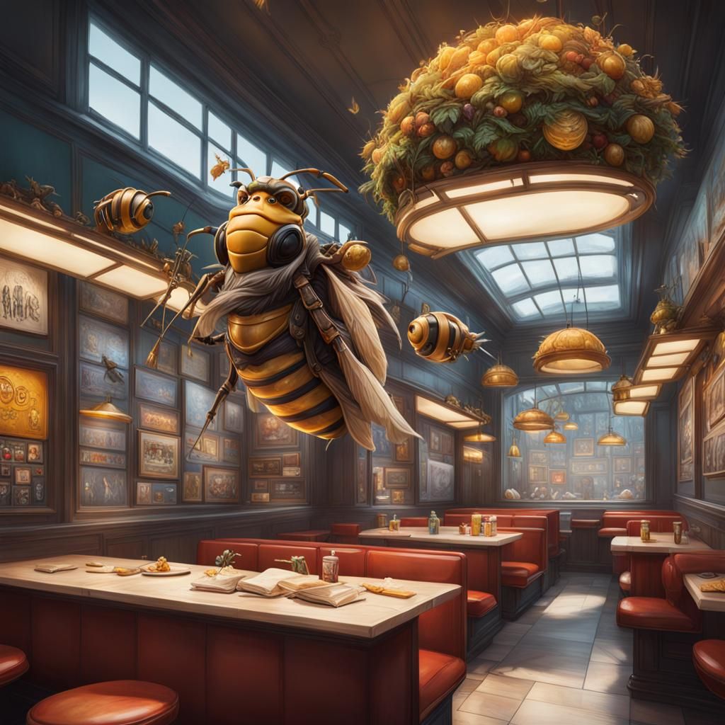 McHive: World's Smallest McDonald's Bee Nest Portrait