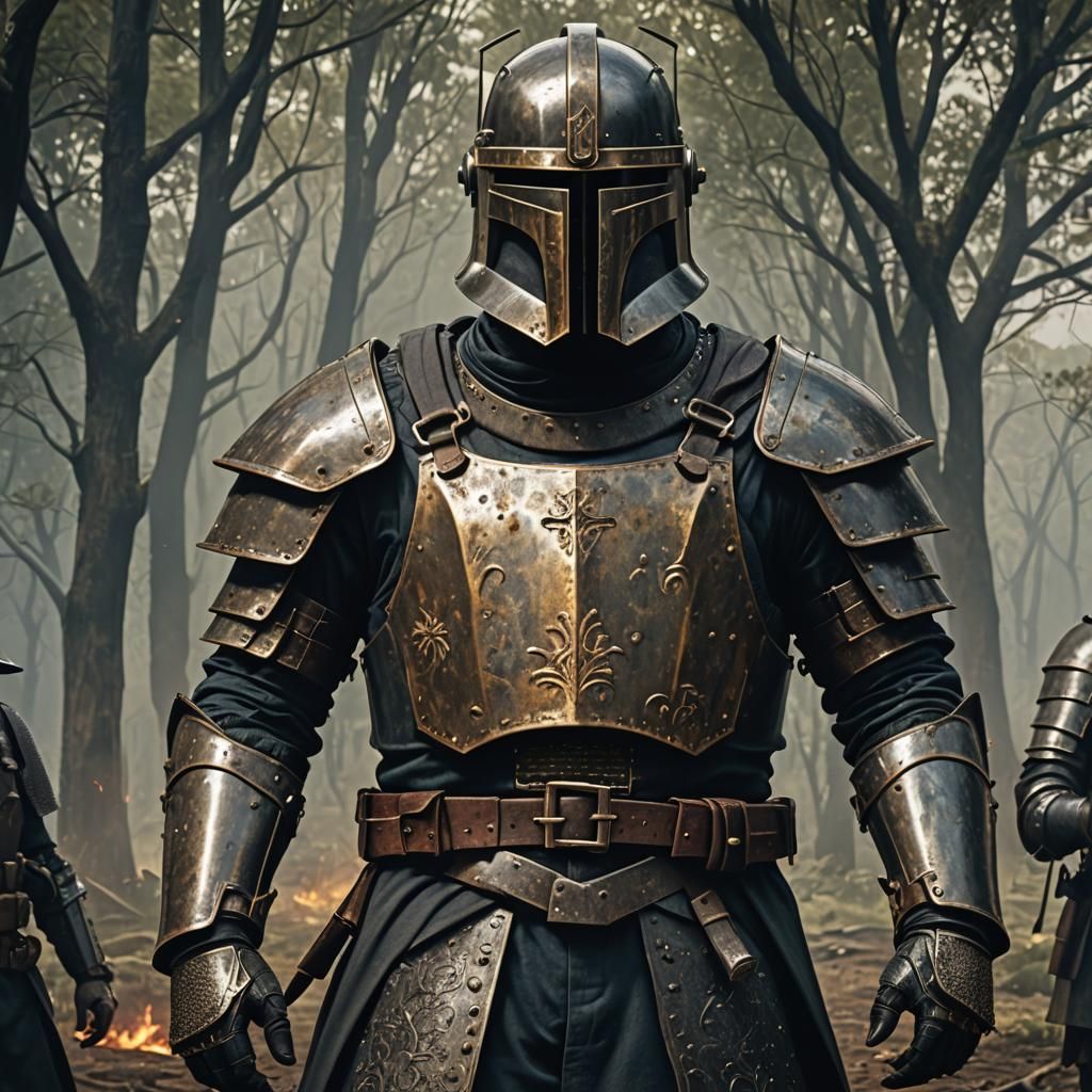 Ned Kelly in Detailed Metal Armor