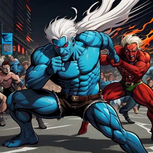 Humanoid Beast Max Higgins in Comic Book Style