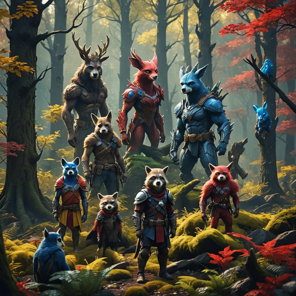 Guardians of the Forest: Detailed Matte Painting