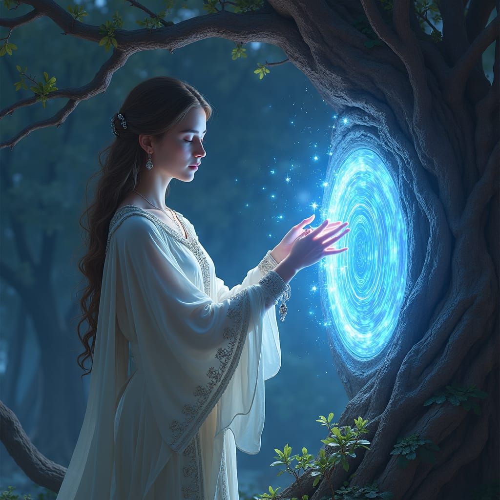 Mystical Portal Opens for Elara: Matte Painting