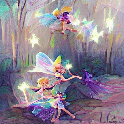 Enchanting Fairies Dance in Forest Glade