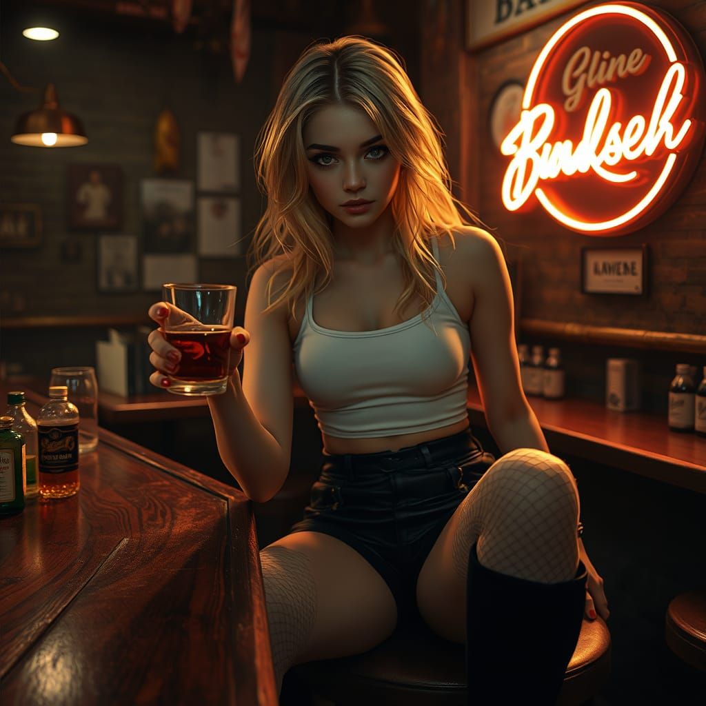 Japanese Cyberpunk Goddess in Neon Shadows