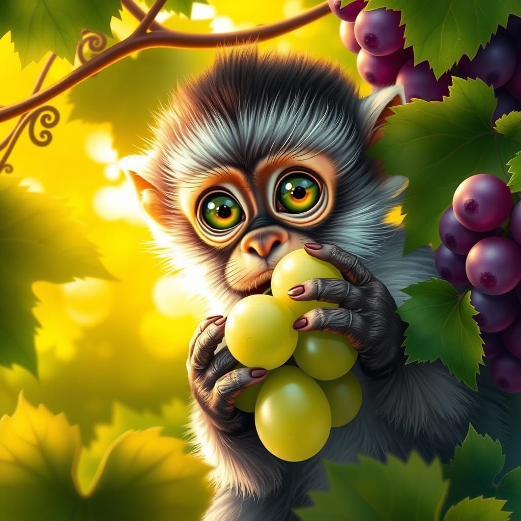 Vibrant Monkey in a Tropical Paradise