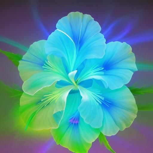 Chemiluminescent X-Ray of Hibiscus Flower