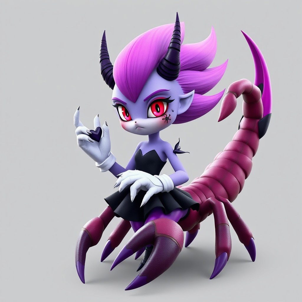 Scorpion Girl in Sonic Style: Fantasy Concept Art