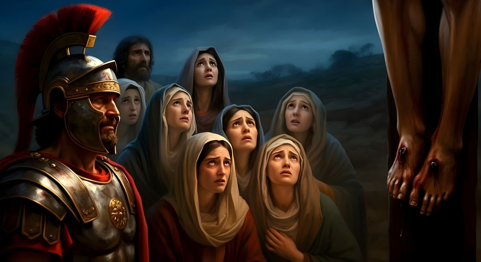 Jesus on the Cross, a Haunting Scene of Awe and Sorrow