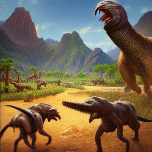 Ark Survival Evolved as Oil Painting