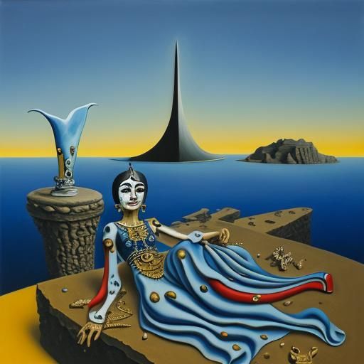Surreal Dagger in Salvador Dali Style