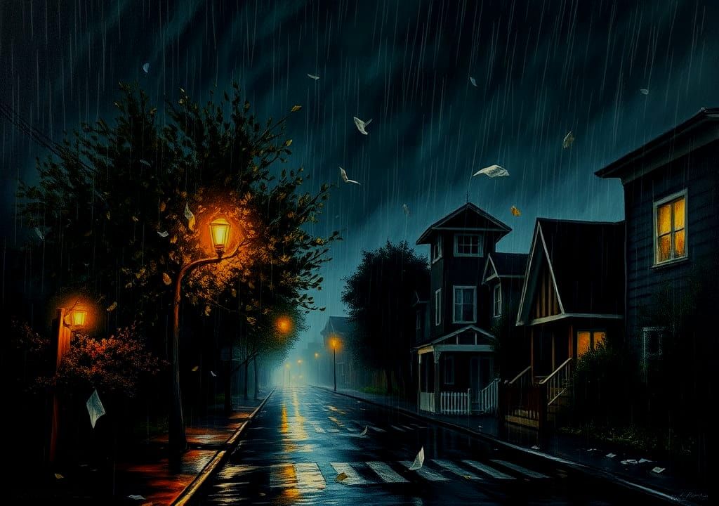 Stormy Night: An Action Painting of Wind