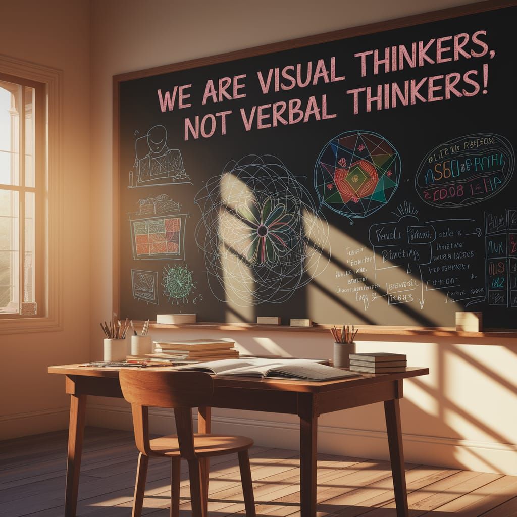 Visual Thinkers in a Cozy Study Room