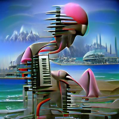 Surreal Futuristic Synthesizer Art