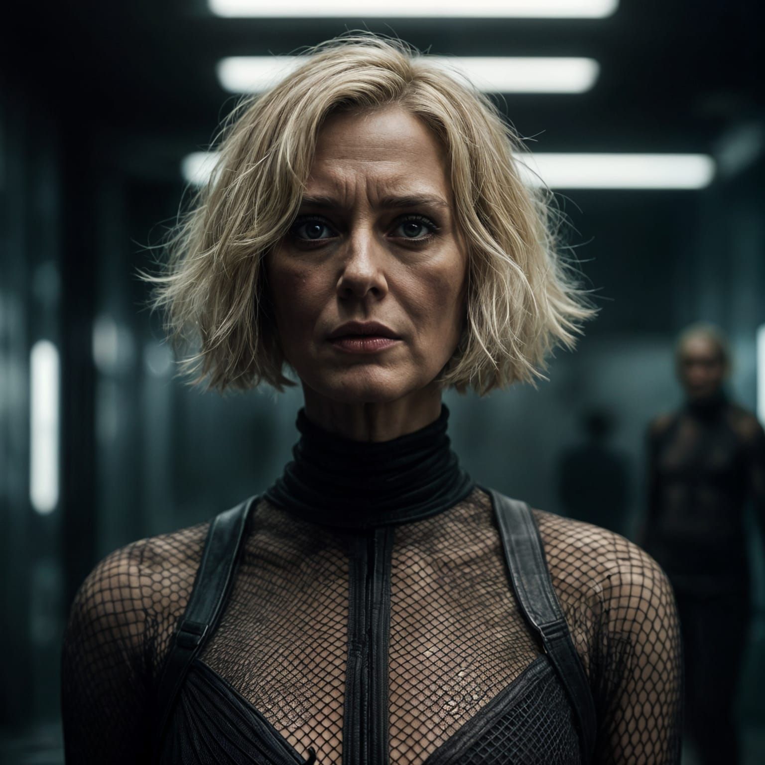 Sultry 50s Woman Exudes Mean Glamour in Cinematic Film Still