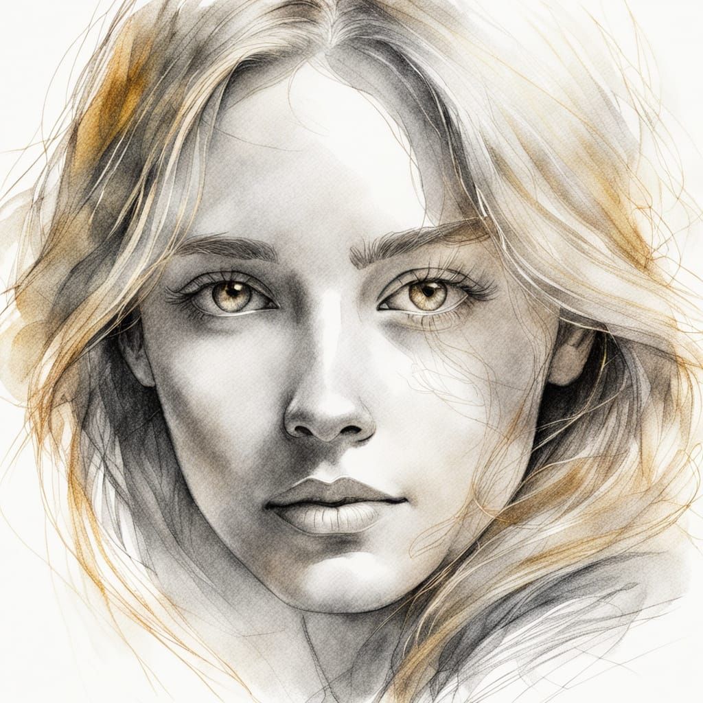 Serene Woman in Warm Golden Lighting